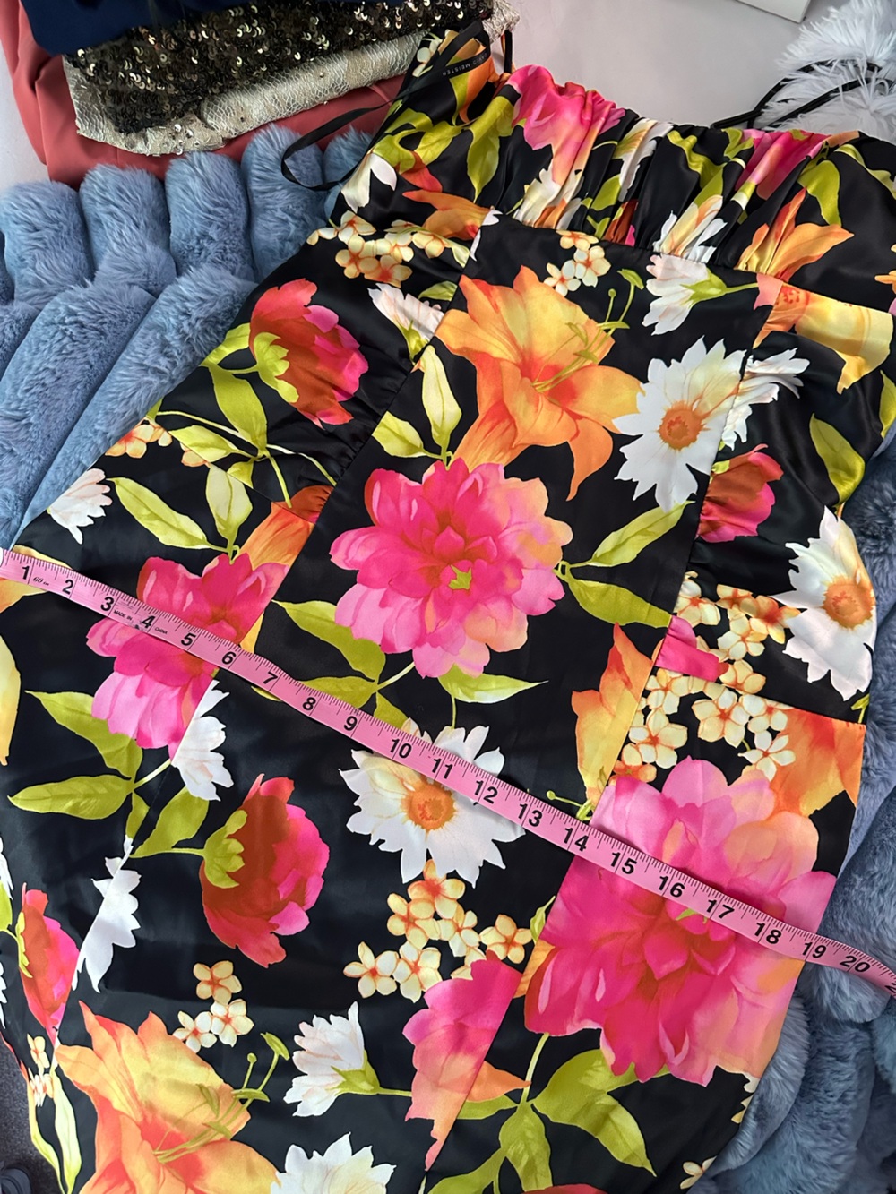 David Meister Floral Spaghetti Strap Mini Dress - Picture 7 of 10